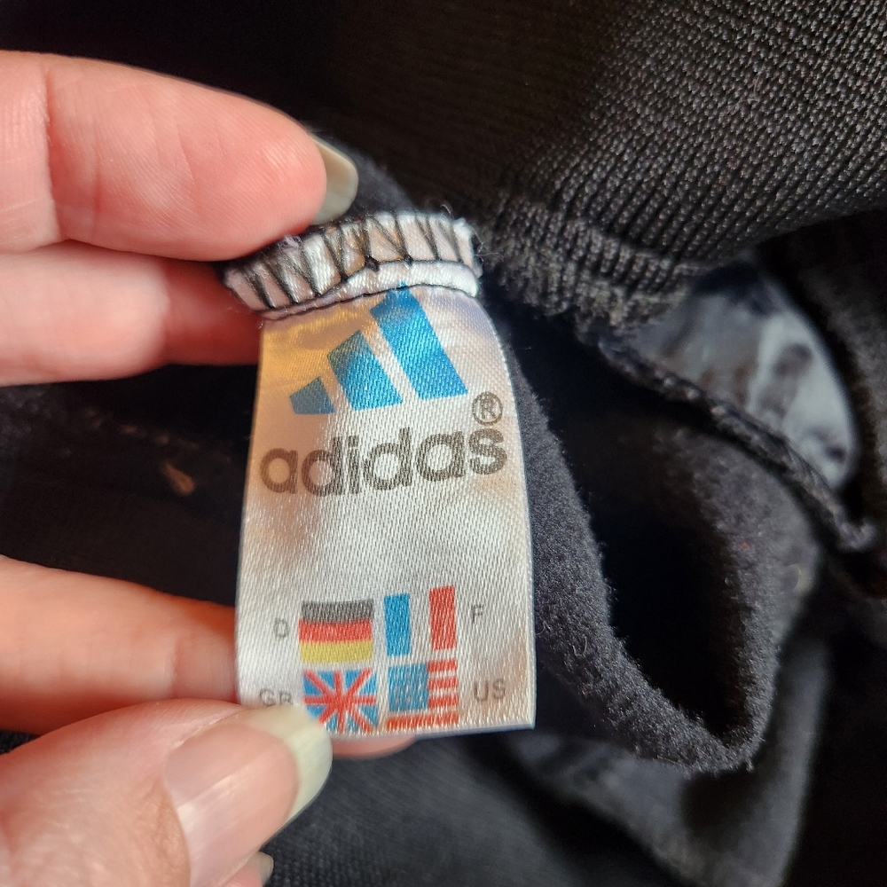 Adidas 1990s Climalite Track Jacket Black/Gold 3-stripes Size L-XL - Picture 8 of 9